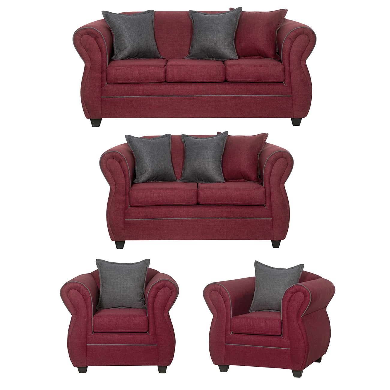 JUEGO LIVING EMILI 3 2 1 1 BURDEO - 1