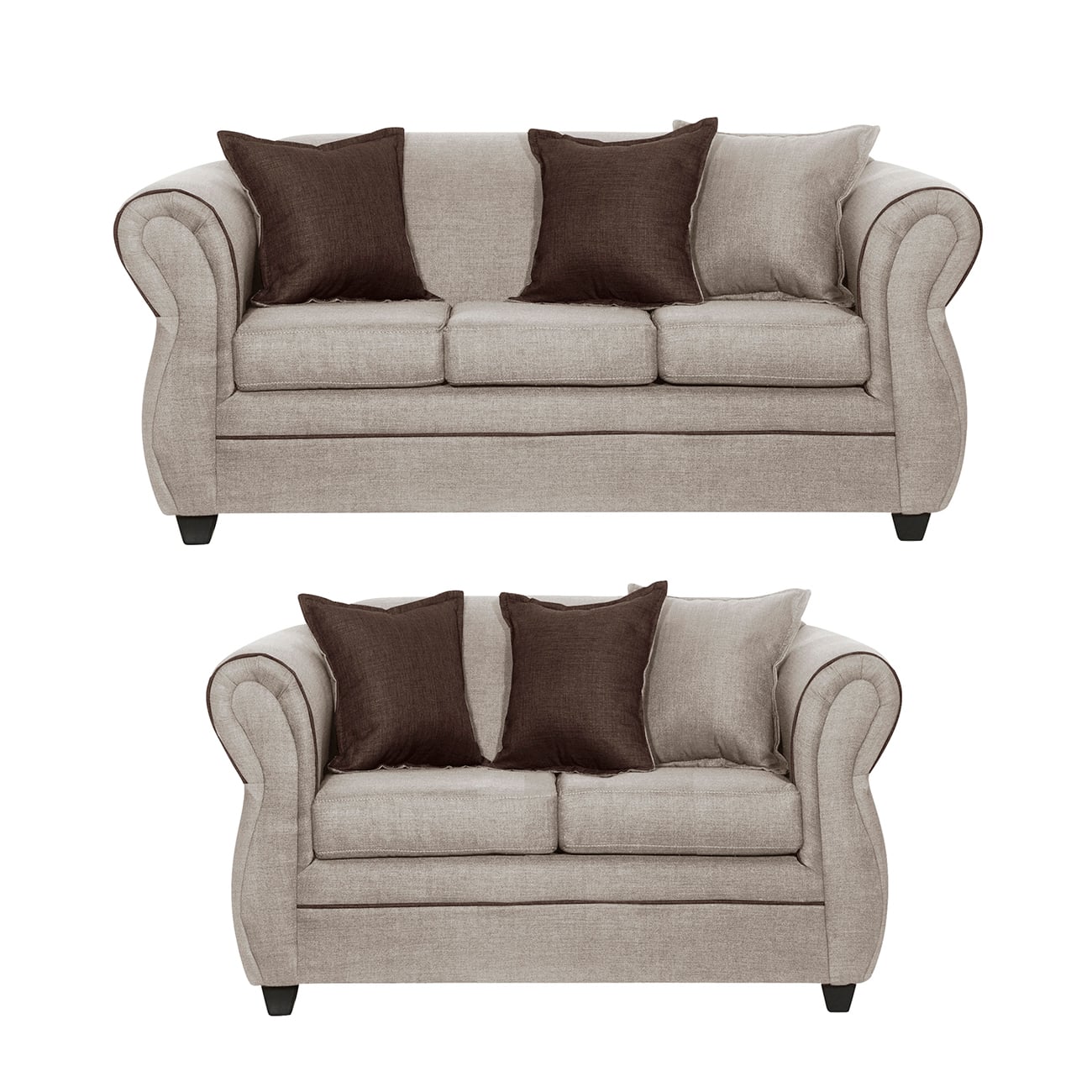 JUEGO LIVING EMILI 3 2 BEIGE - 1