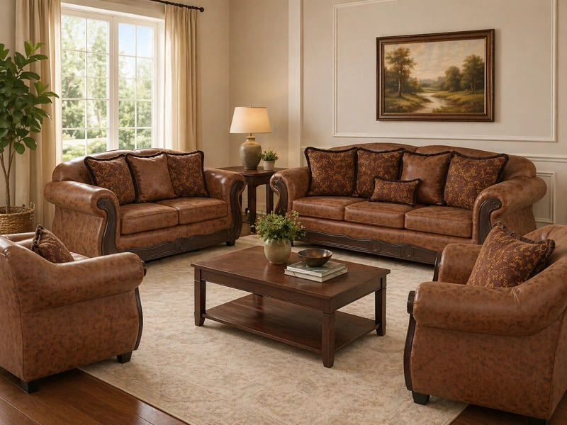 JUEGO DE LIVING 3 2 1 1 ESTAMBUL TERRACOTA - 1