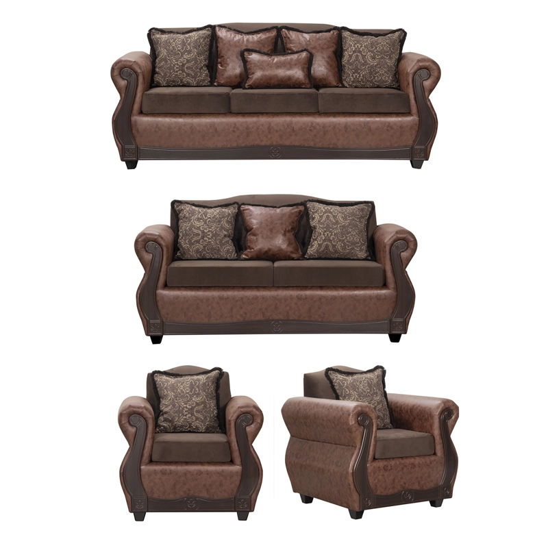 JUEGO DE LIVING 3 2 1 1 GRAN COLUMBIA CAFÉ - 1