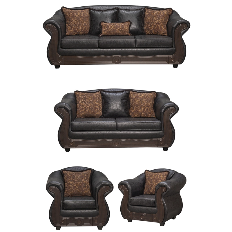 JUEGO DE LIVING 3 2 1 1 ESTAMBUL NEGRO - 3