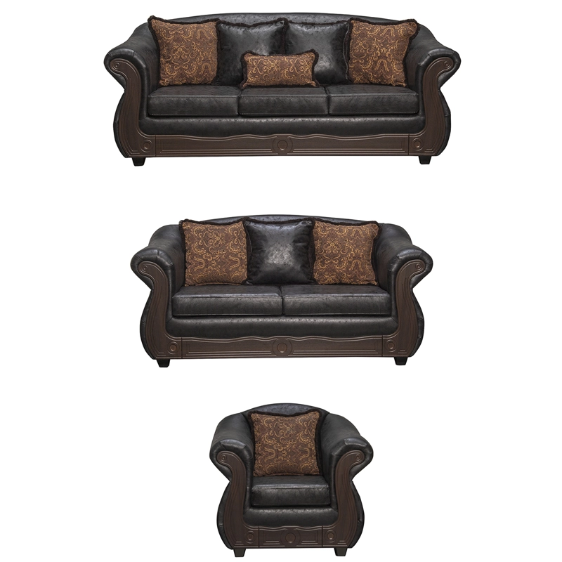 JUEGO DE LIVING 3 2 1  ESTAMBUL NEGRO - 3