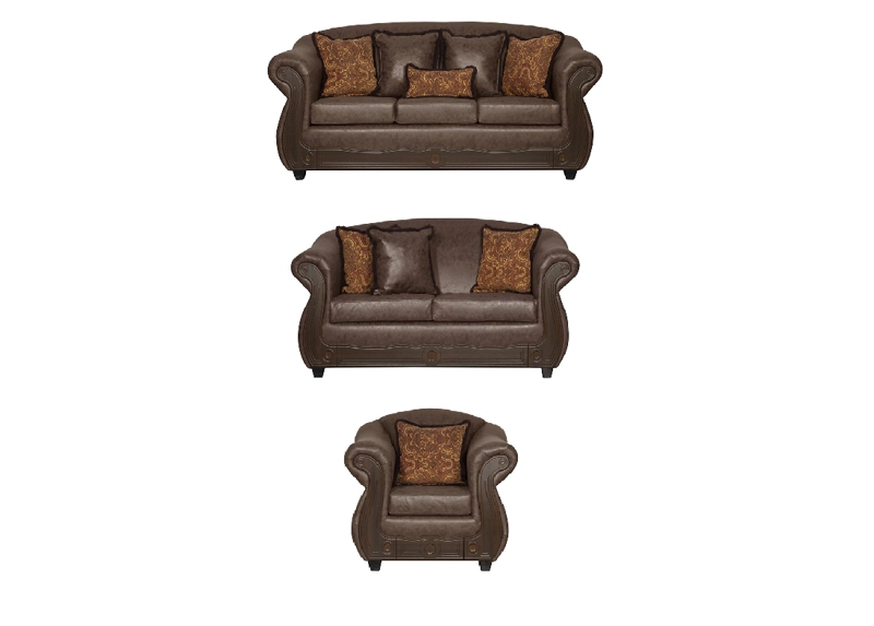 JUEGO DE LIVING 3 2 1  ESTAMBUL CHOCOLATE - 3