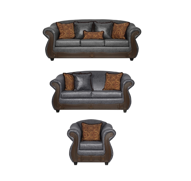 JUEGO DE LIVING 3 2 1  ESTAMBUL GRIS - 2