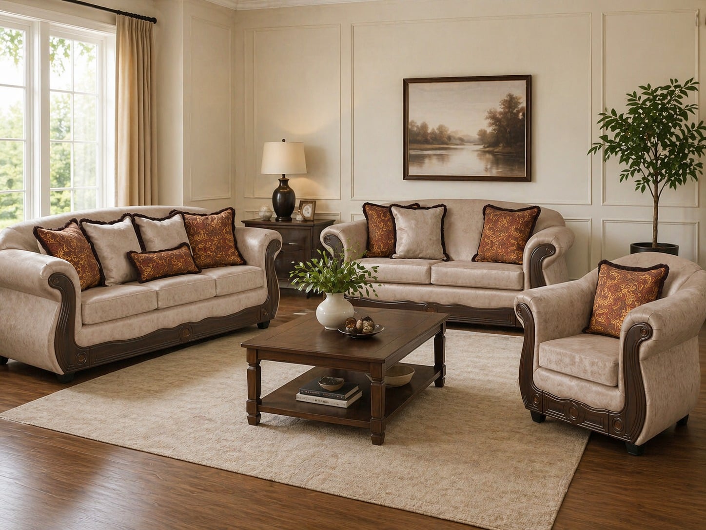 JUEGO DE LIVING 3 2 1  ESTAMBUL BEIGE - 1