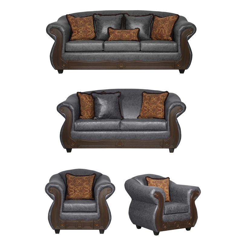 JUEGO DE LIVING 3 2 1 1 ESTAMBUL GRIS - 3