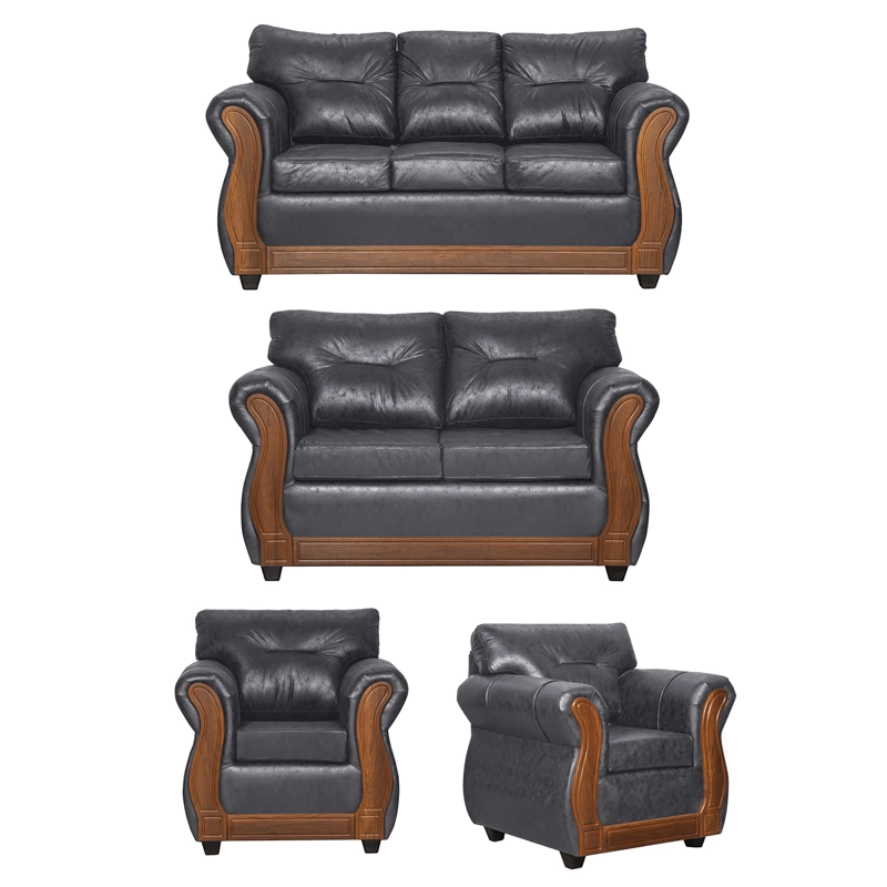 JUEGO DE LIVING 3 2 1 1 TORONTO GRIS - 1