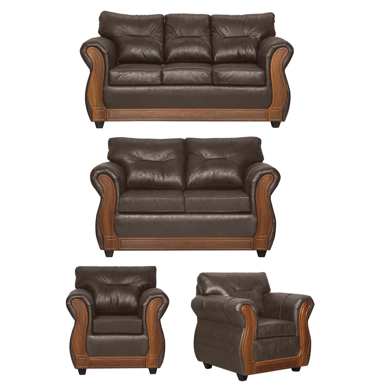 JUEGO DE LIVING 3 2 1 1 TORONTO CHOCOLATE - 1