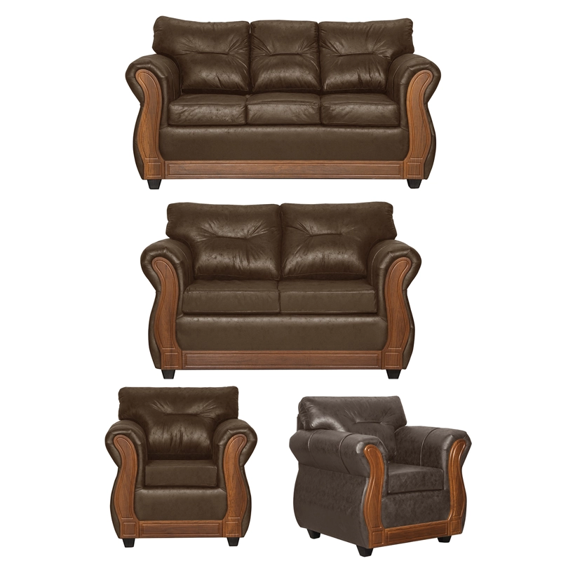 JUEGO DE LIVING 3 2 1 1 TORONTO CAFÉ - 1