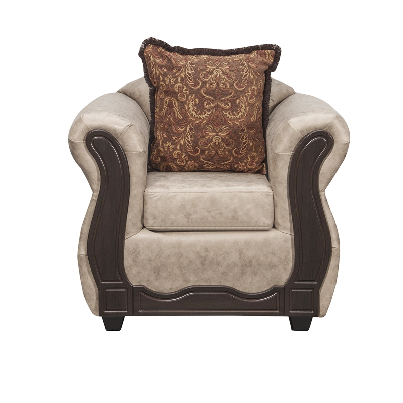 JUEGO DE LIVING 2 1 1 SOFIA PU BEIGE - 5