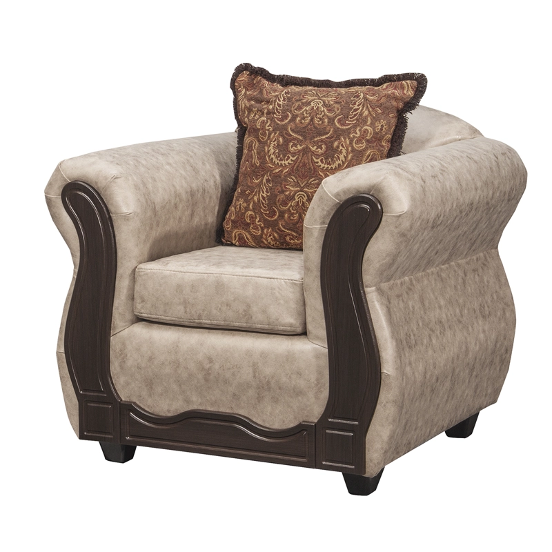 JUEGO DE LIVING 2 1 1 SOFIA PU BEIGE - 6