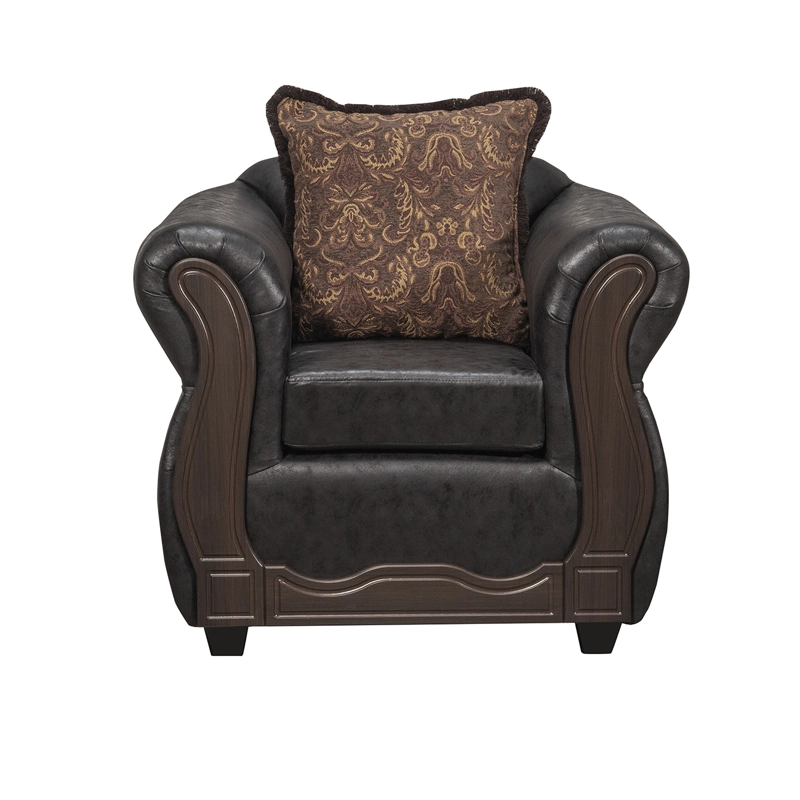 JUEGO DE LIVING 3 2 SOFIA PU EN COLOR NEGRO - 6