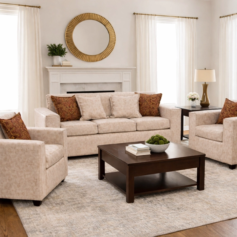 JUEGO DE LIVING 3 1 1 EZEIZA BEIGE - 1