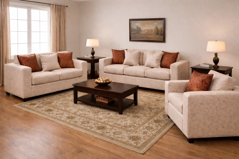 JUEGO DE LIVING 3 2 1 EZEIZA BEIGE - 1