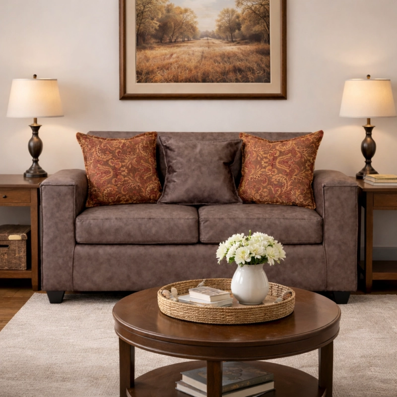 SOFA 2 CUERPOS EZEIZA CHOCOLATE - 1