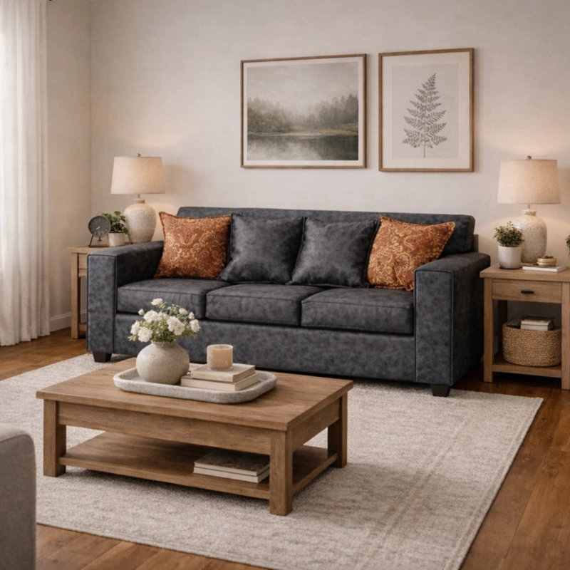 SOFA 3 CUERPOS EZEIZA NEGRO - 1