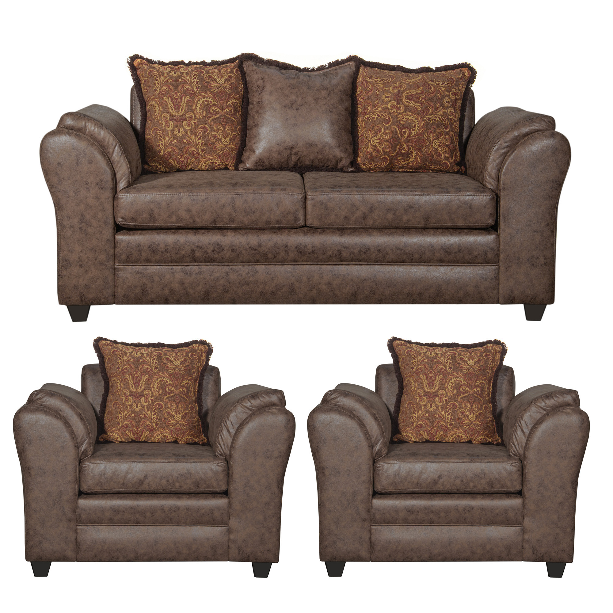 JUEGO DE LIVING 2 1 1 ACONCAGUA CHOCOLATE - 2