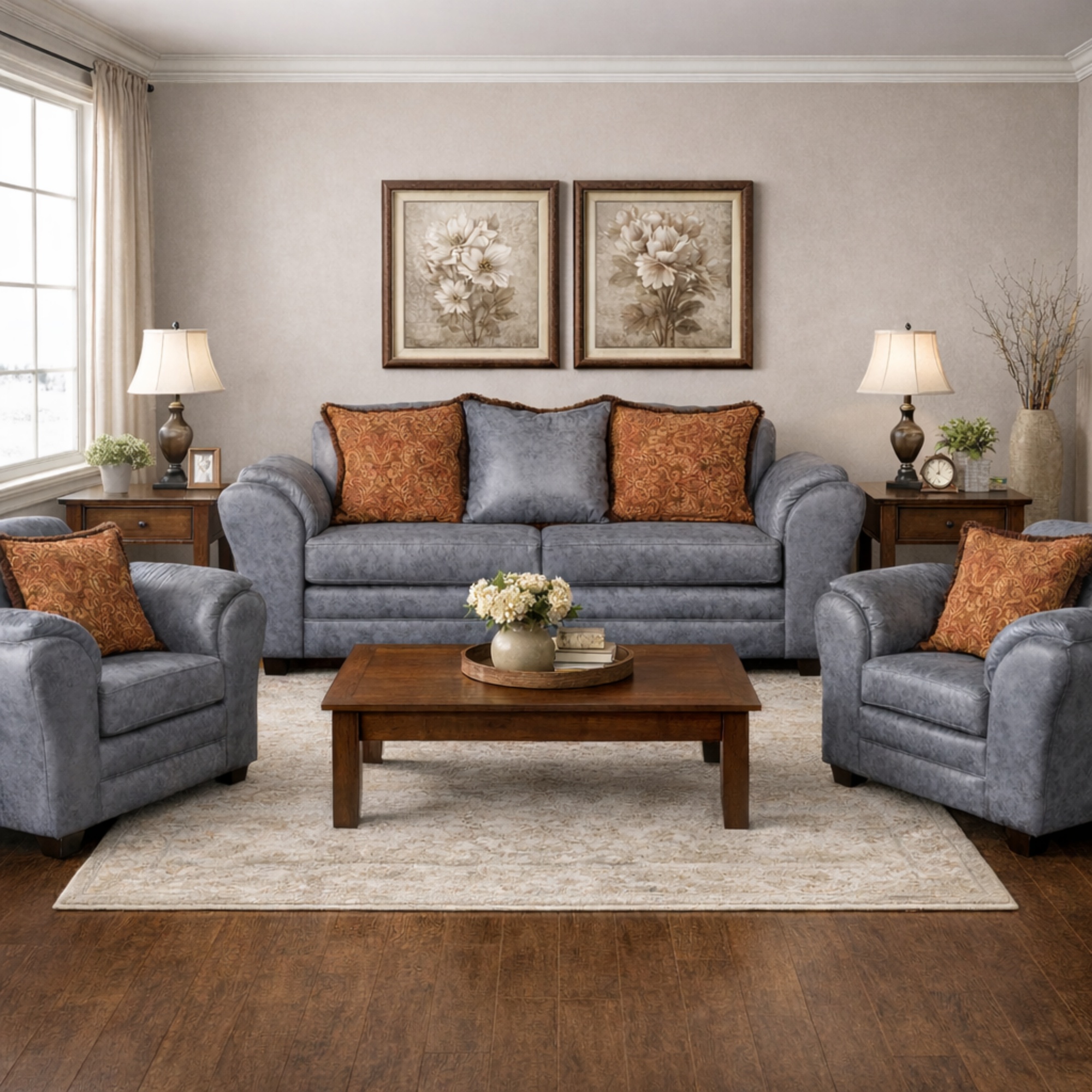 JUEGO DE LIVING 2 1 1 ACONCAGUA GRIS - 1