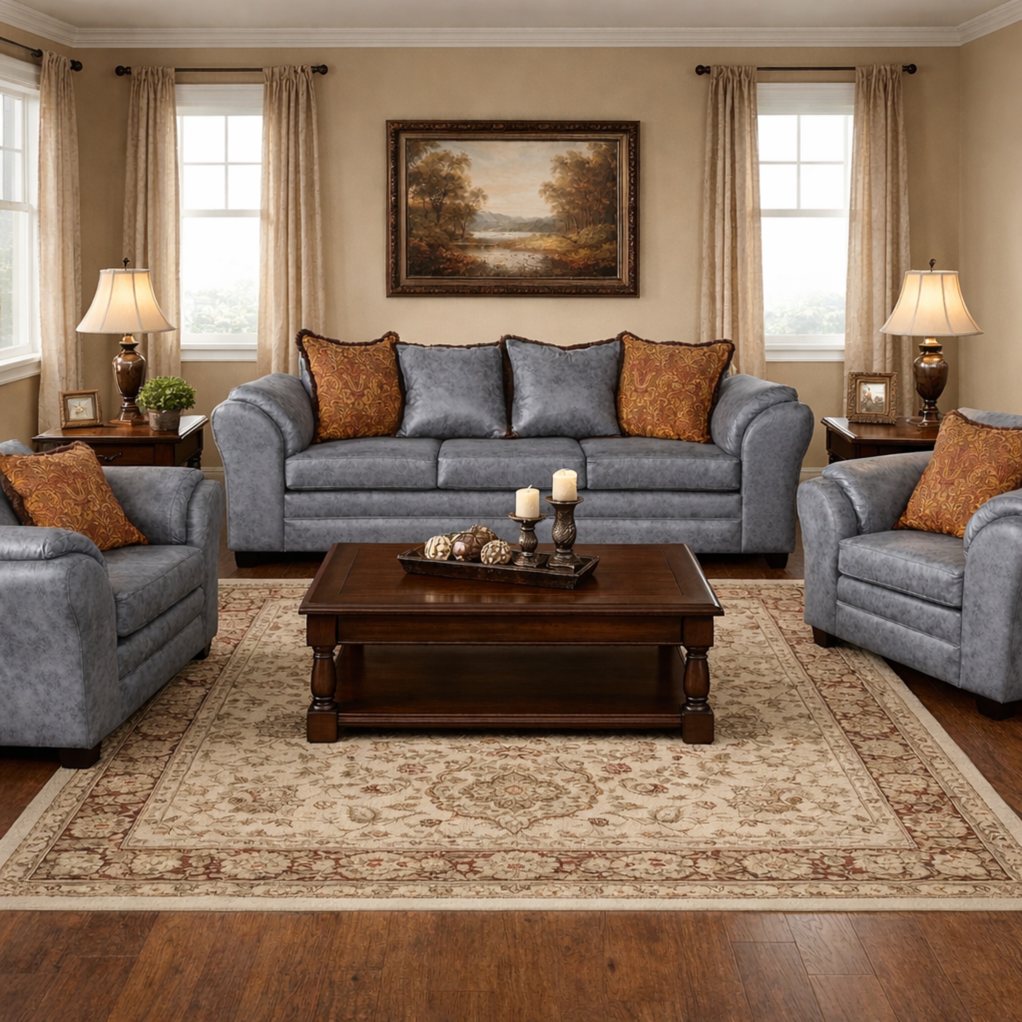 JUEGO DE LIVING 3 1 1 ACONCAGUA GRIS - 1
