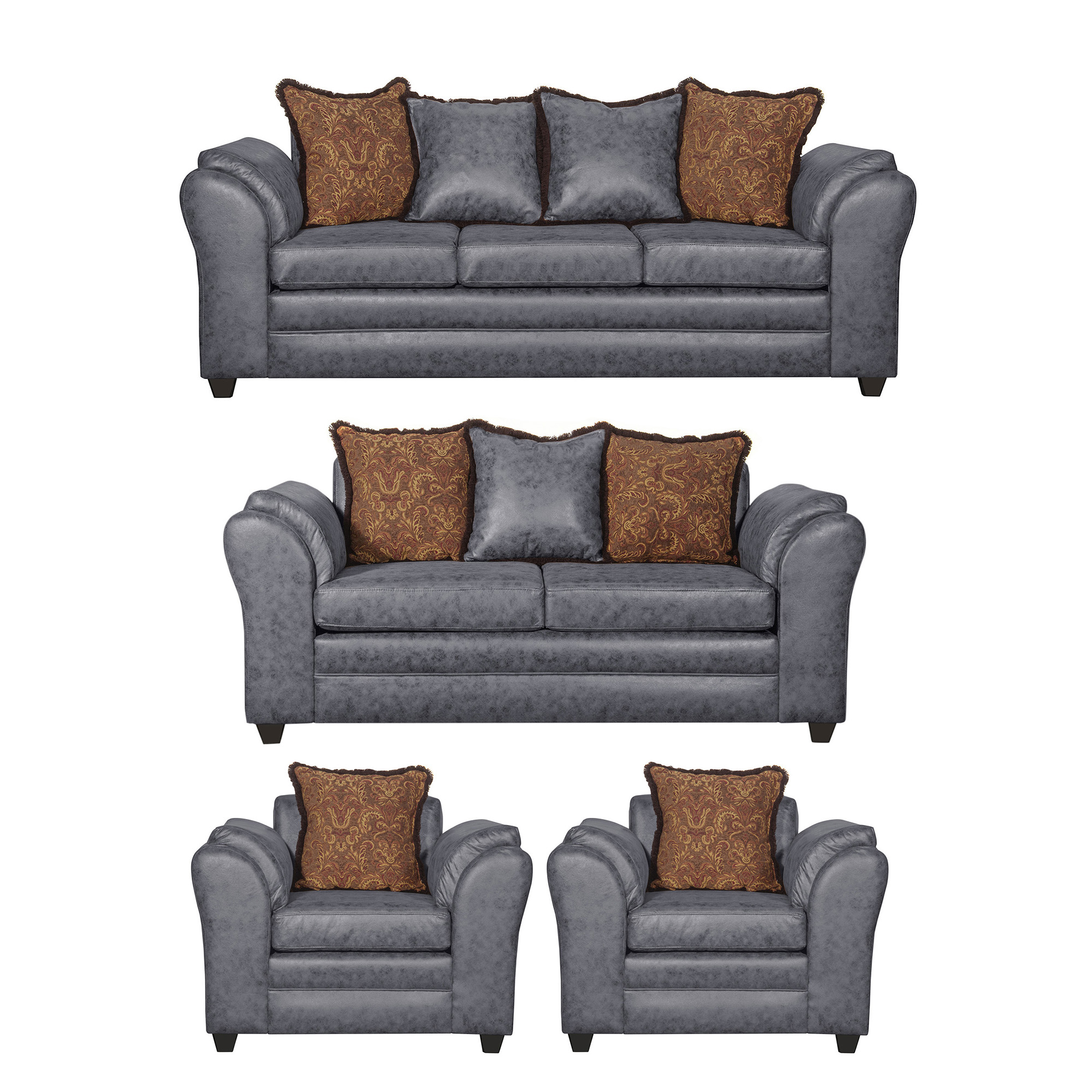 JUEGO DE LIVING 3 2 1 1 ACONCAGUA GRIS - 2