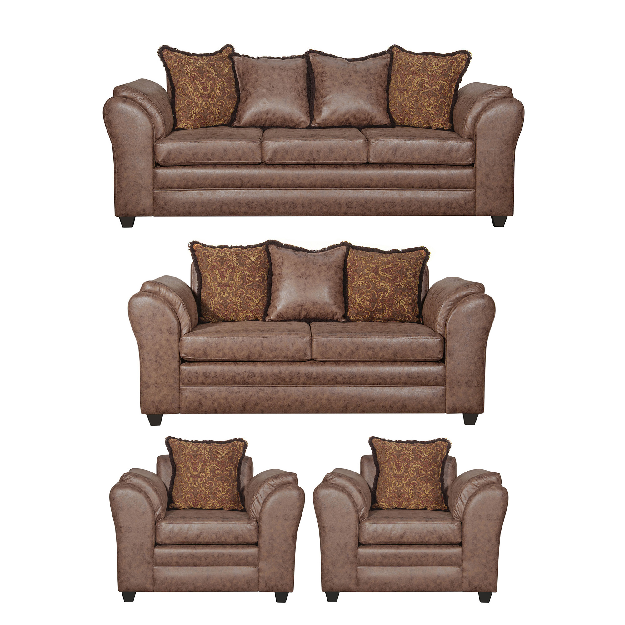 JUEGO DE LIVING 3 2 1 1 ACONCAGUA TERRACOTA - 2