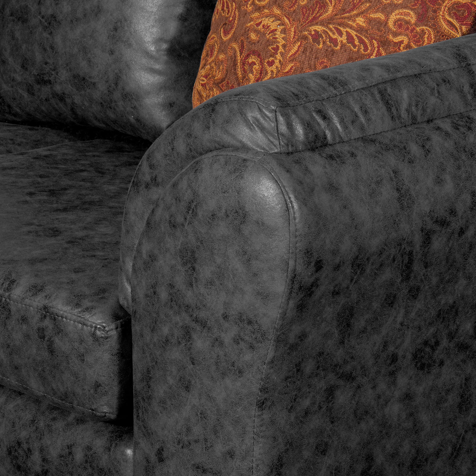 SOFA 2 CUERPOS ACONCAGUA NEGRO - 3
