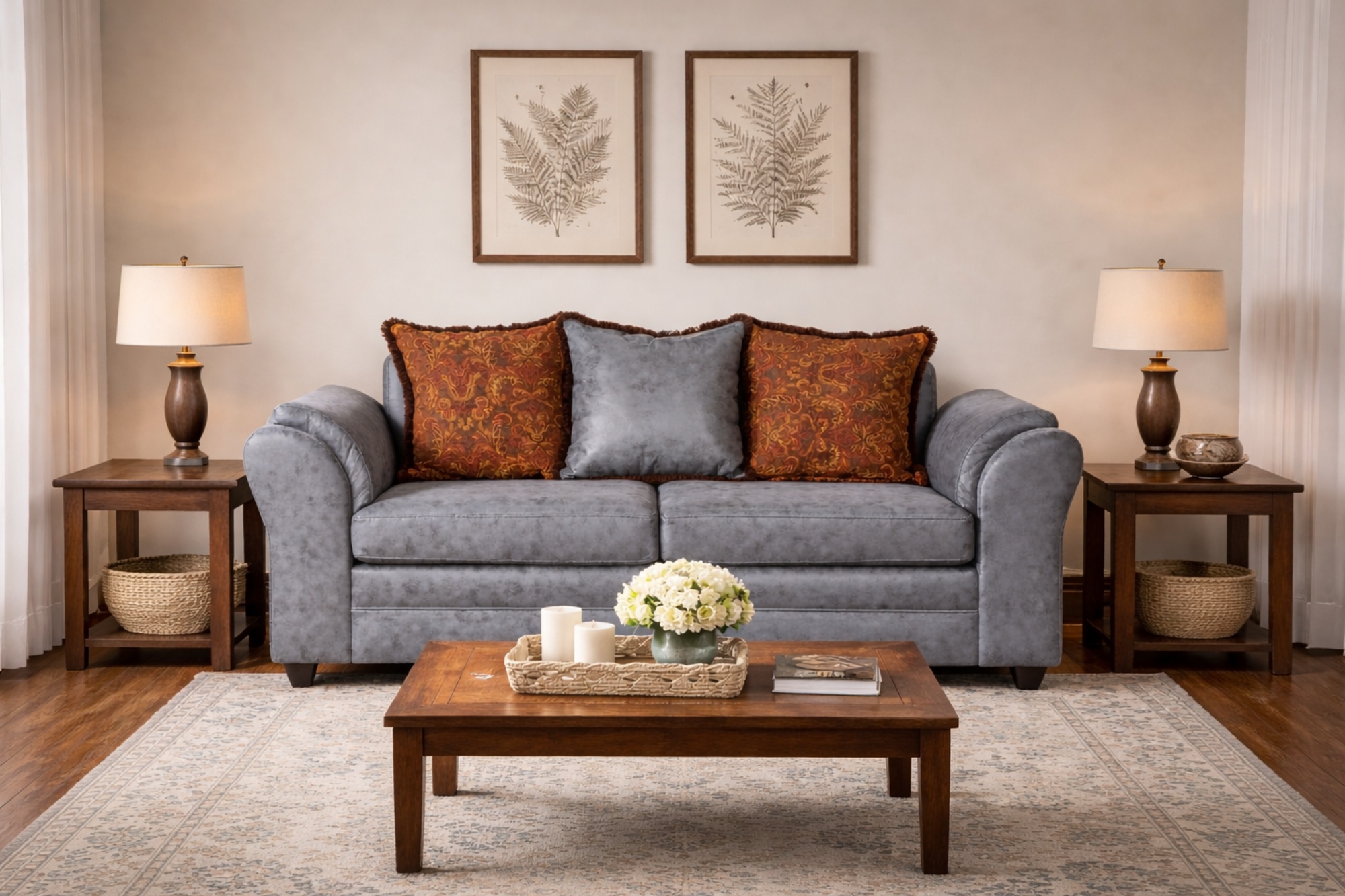 SOFA 2 CUERPOS ACONCAGUA GRIS - 1