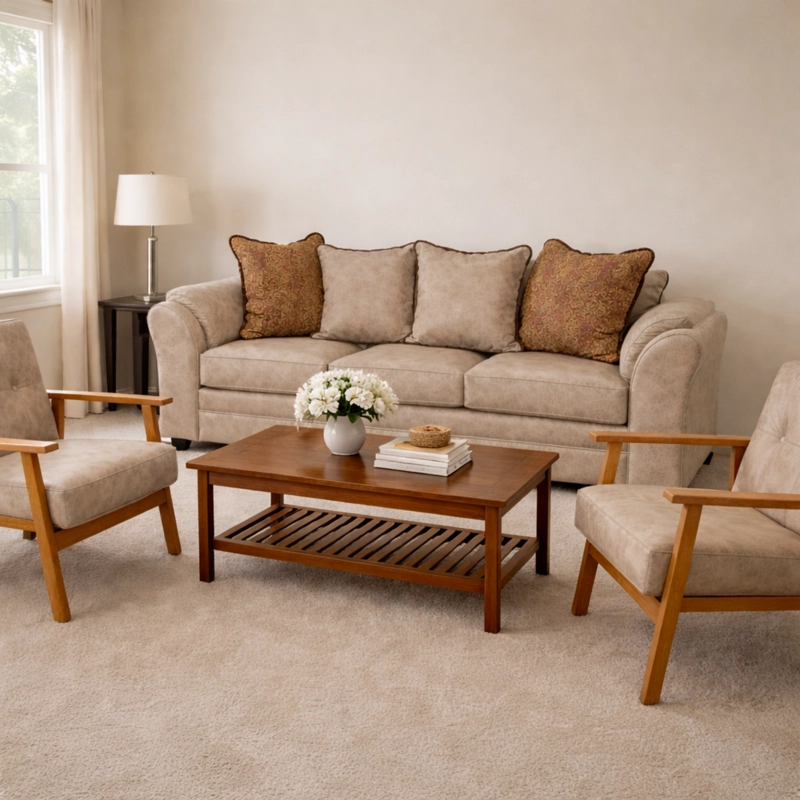 JUEGO DE LIVING 3 1 1 SITIALES ACONCAGUA BEIGE - 1
