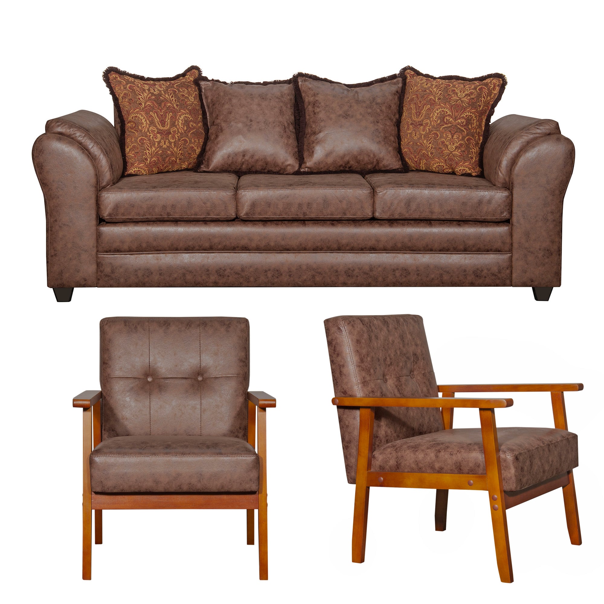 JUEGO DE LIVING 3 1 1 SITIALES ACONCAGUA CAFE - 2