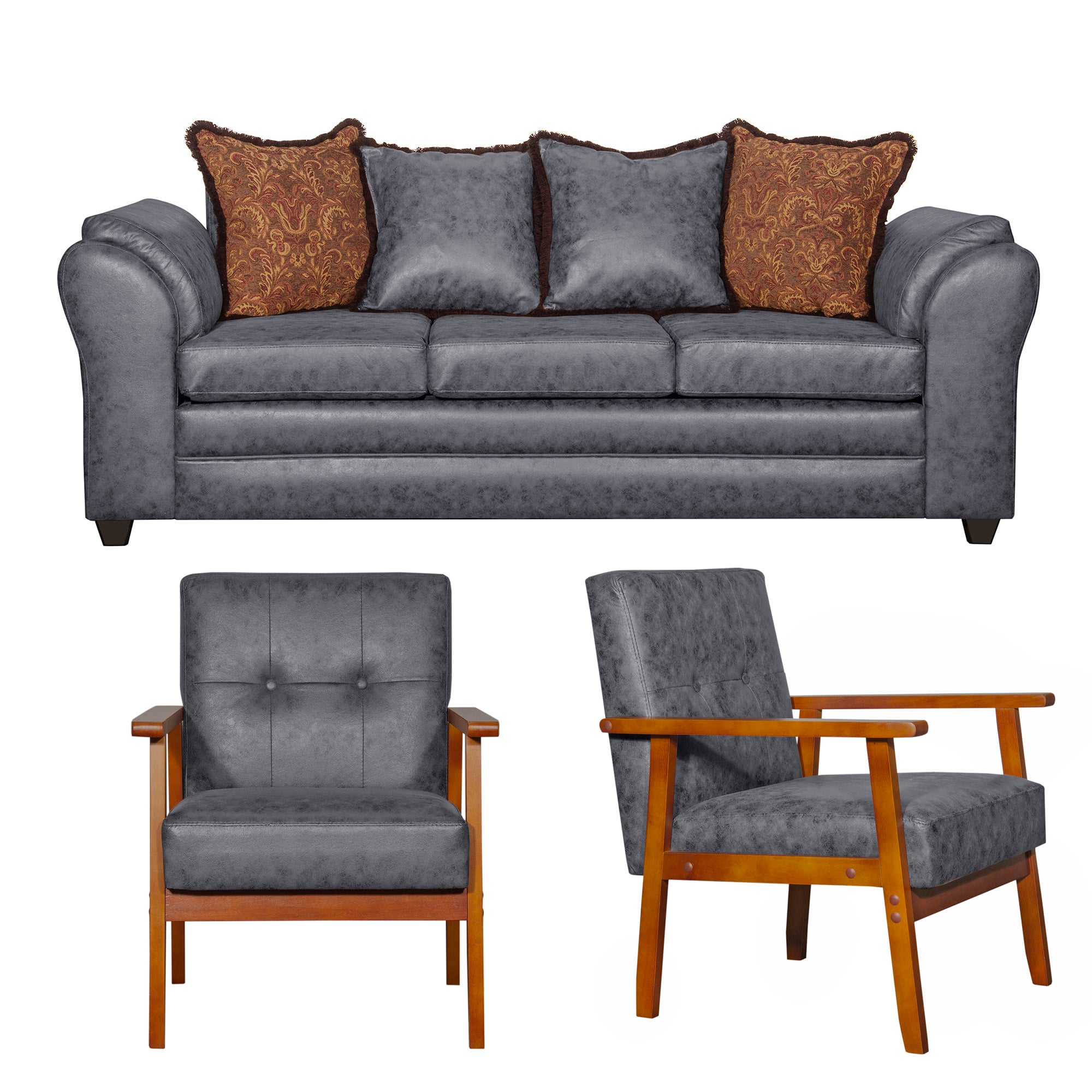 JUEGO LIVING 3 1 1 SITIALES ACONCAGUA GRIS - 2