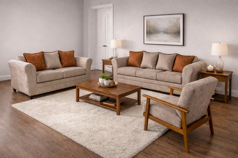 JUEGO DE LIVING 3 2 1 SITIAL ACONCAGUA BEIGE - 1
