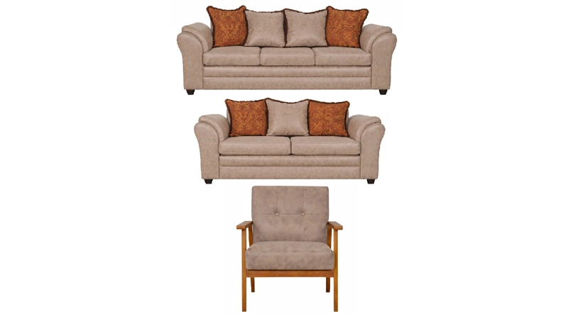 JUEGO DE LIVING 3 2 1 SITIAL ACONCAGUA BEIGE - 2
