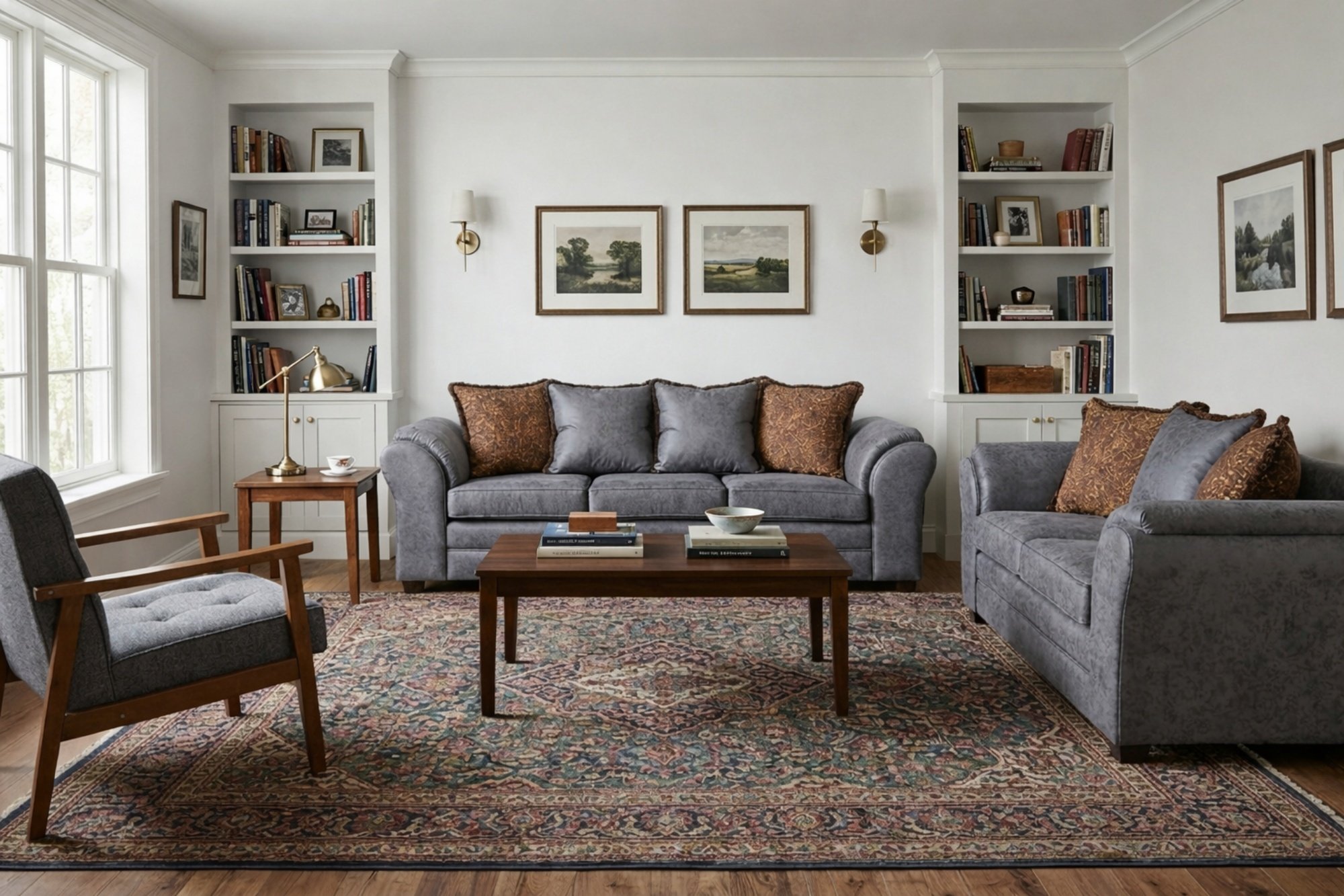 JUEGO DE LIVING 3 2 1 SITIAL ACONCAGUA GRIS - 1