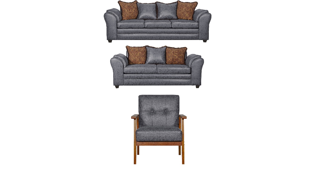 JUEGO DE LIVING 3 2 1 SITIAL ACONCAGUA GRIS - 2