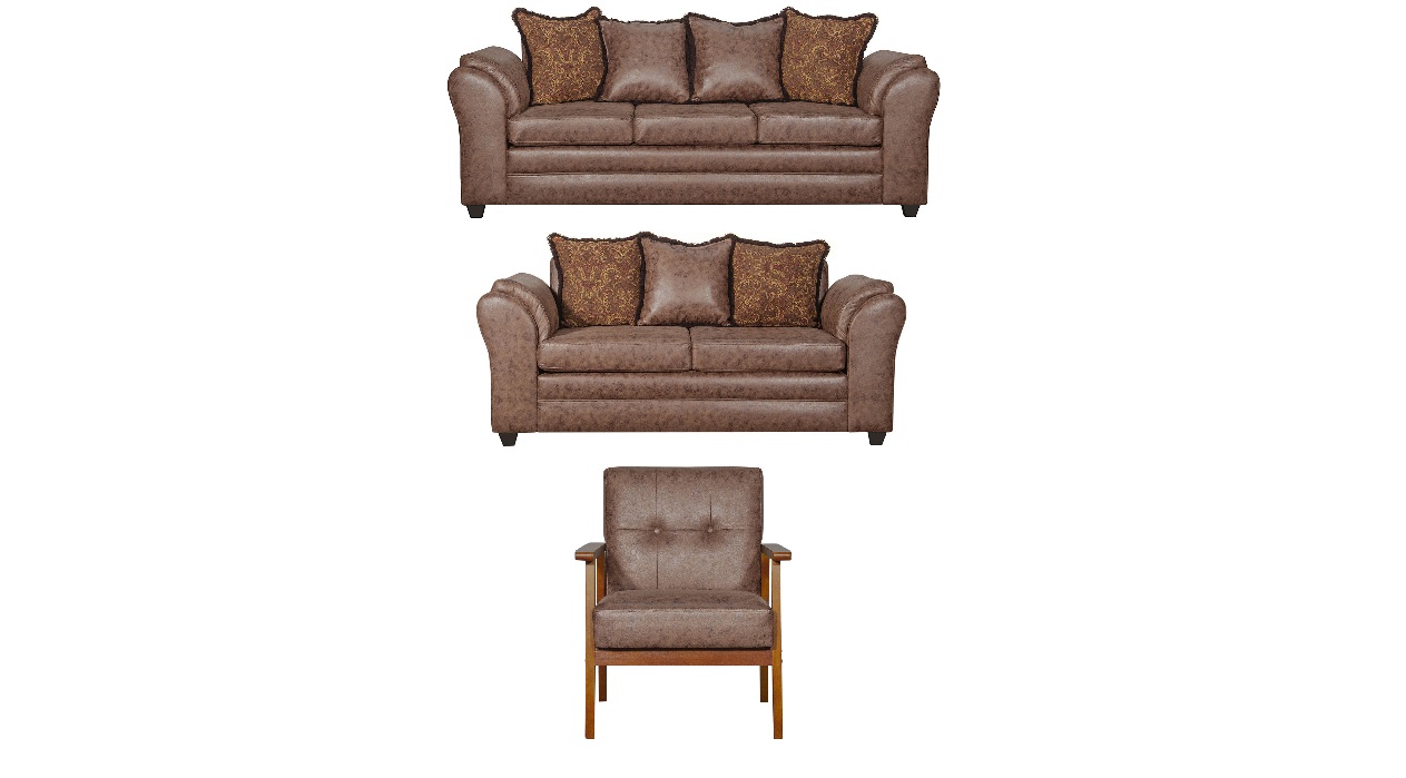 JUEGO DE LIVING 3 2 1 SITIAL ACONCAGUA TERRACOTA - 2