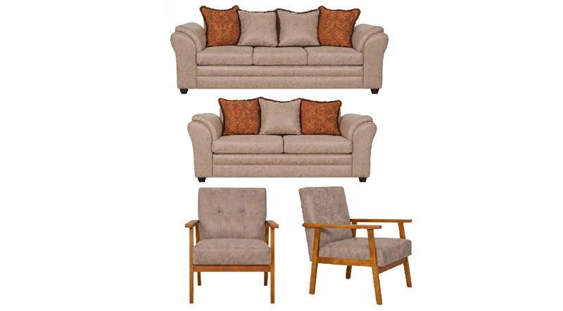 JUEGO DE LIVING 3 2 1 1 SITIAL ACONCAGUA BEIGE - 2