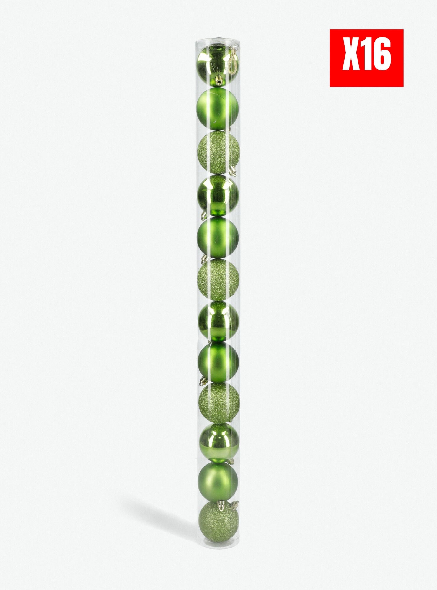 COMBO X16 SETS 12 ESFERAS 6 CM VERDE - 1