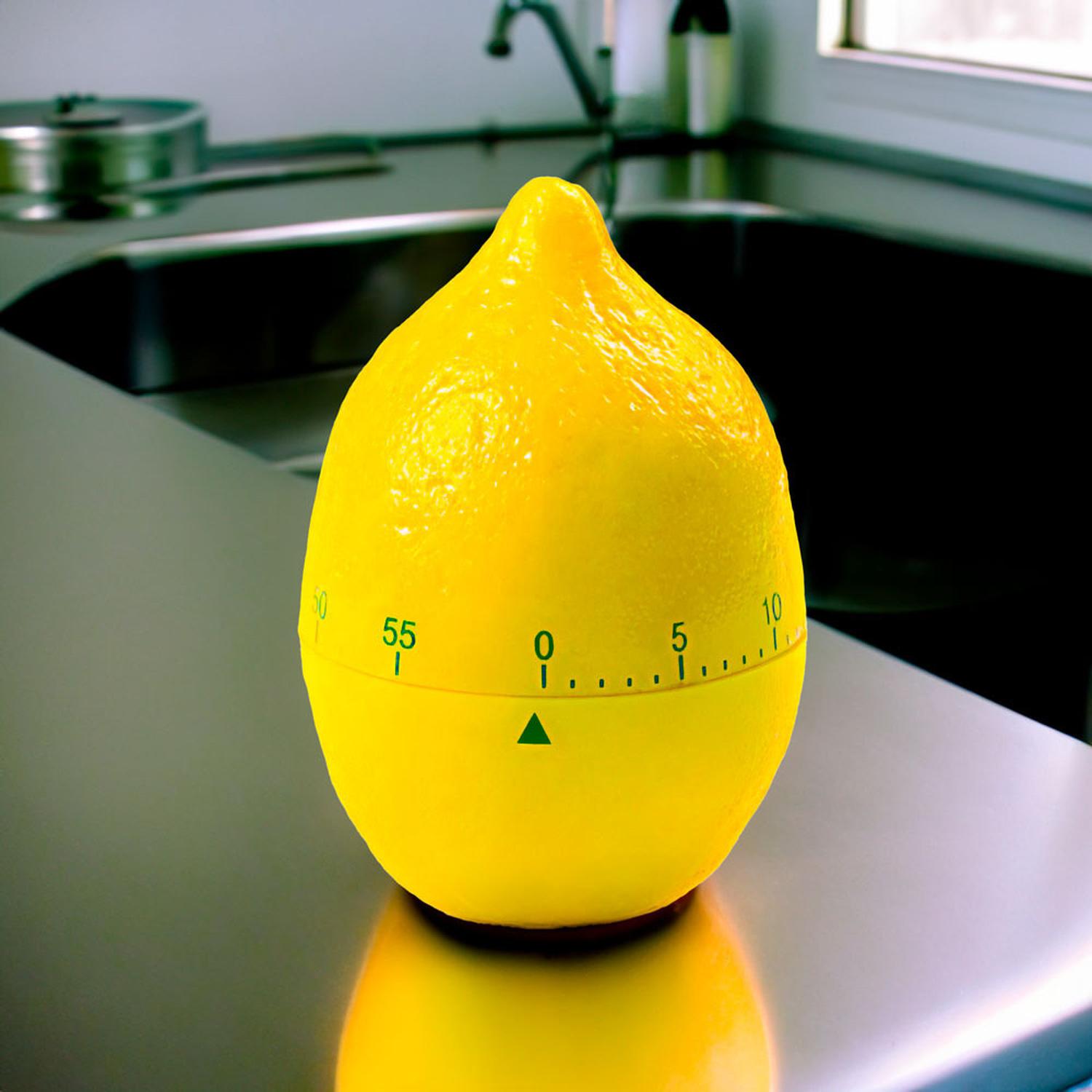 TIMER COCINA RELOJ TEMPORIZADOR A CUERDA LIMON - 4