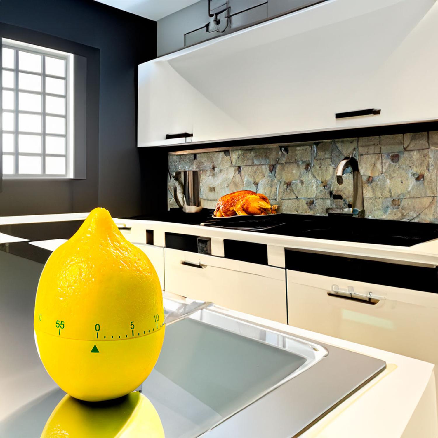TIMER COCINA RELOJ TEMPORIZADOR A CUERDA LIMON - 5
