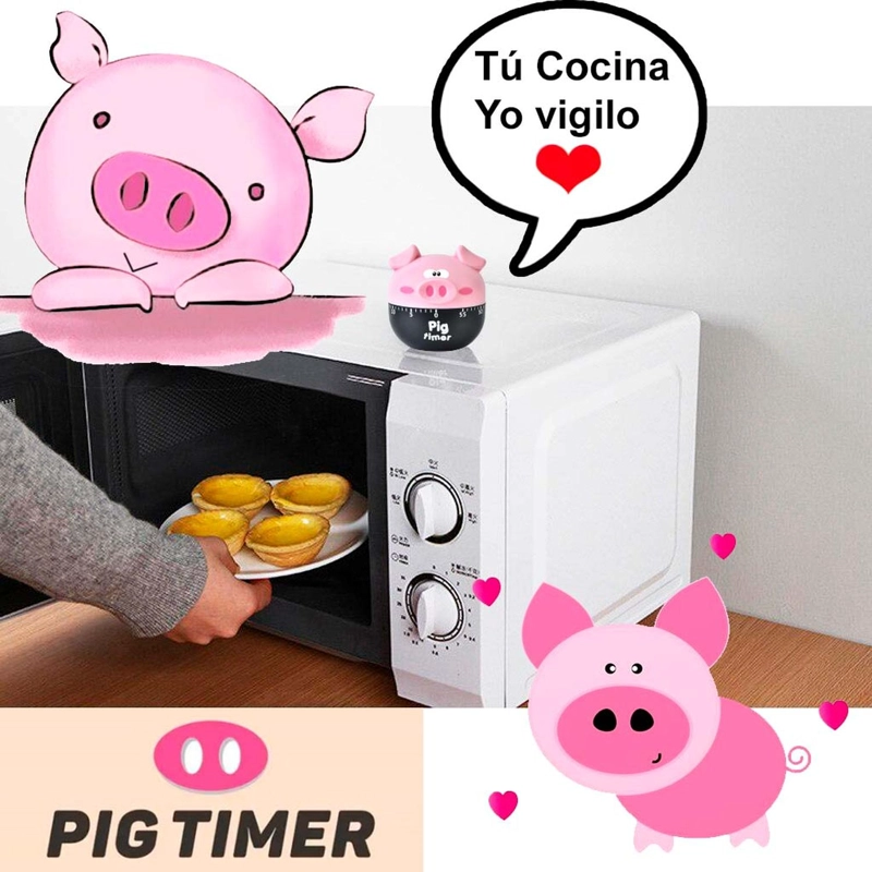 TIMER CHANCHO COCINA RELOJ TEMPORIZADOR A CUERDA - 3