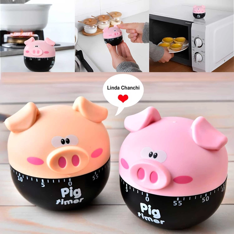 TIMER CHANCHO COCINA RELOJ TEMPORIZADOR A CUERDA - 4