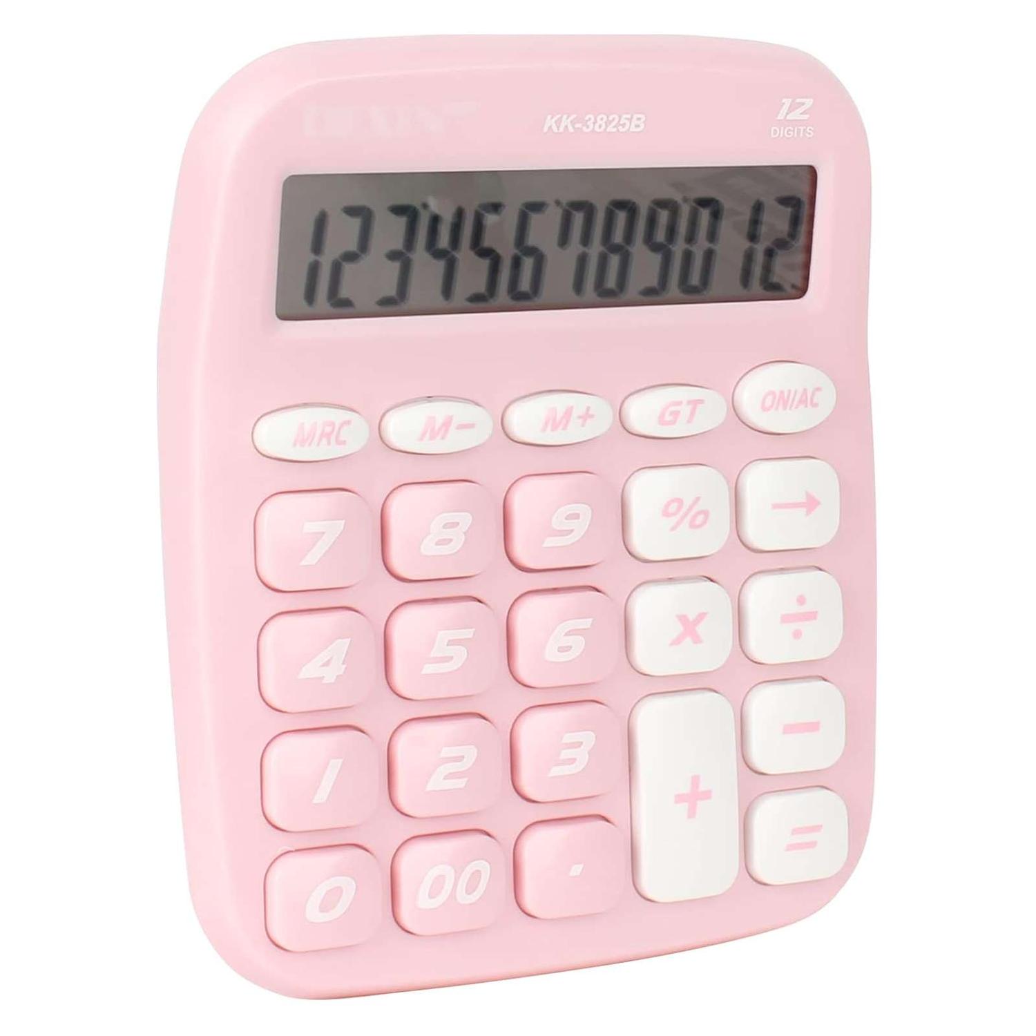 CALCULADORA ROSA PINK ESCRITORIO OFICINA COLEGIO ROSADA KD3825 - 5