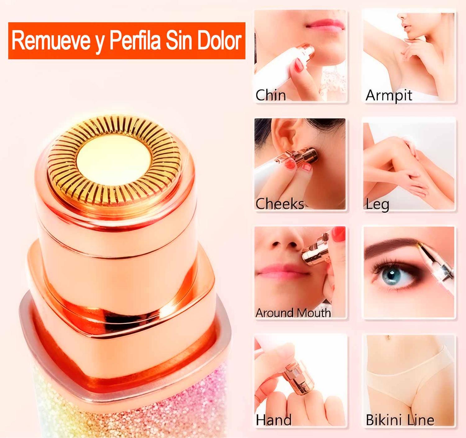 DEPILADORA DE VELLO FACIAL REMOVEDORA PORTATIL RECARGABLE HX 203B - 2