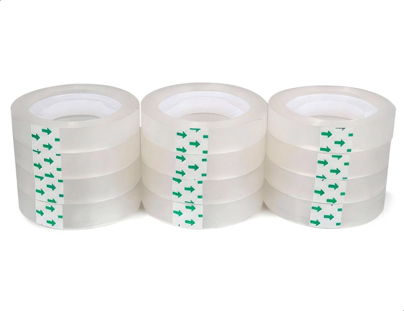 6X CINTA ADHESIVA TRANSPARENTE CRISTAL CLEAR COLEGIO UNIVERSIDAD 6X CINTA 12MM CRISTAL - 1