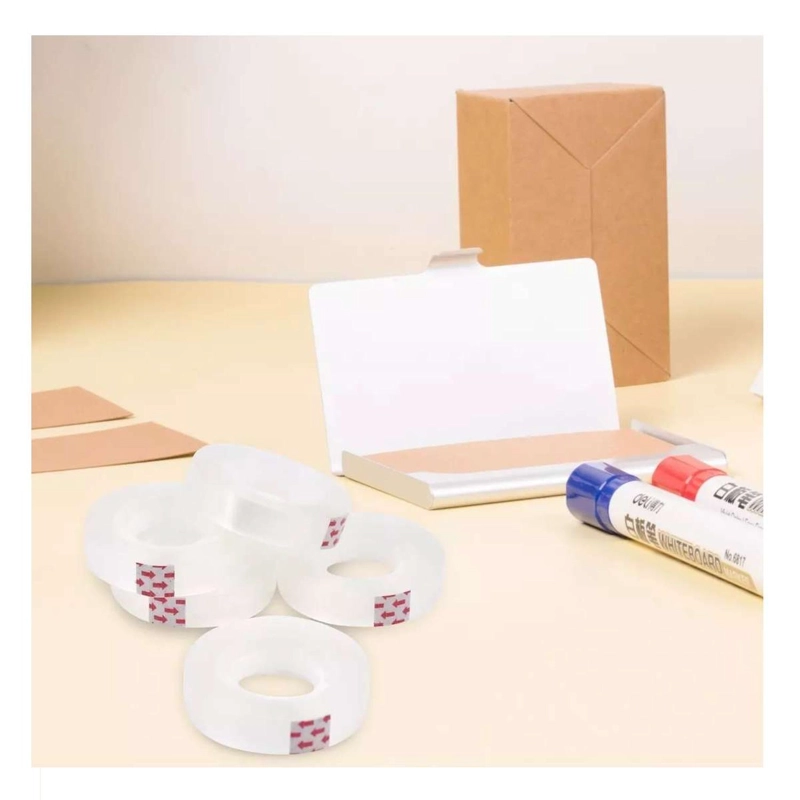 6X CINTA ADHESIVA TRANSPARENTE CRISTAL CLEAR COLEGIO UNIVERSIDAD 6X CINTA 12MM CRISTAL - 8