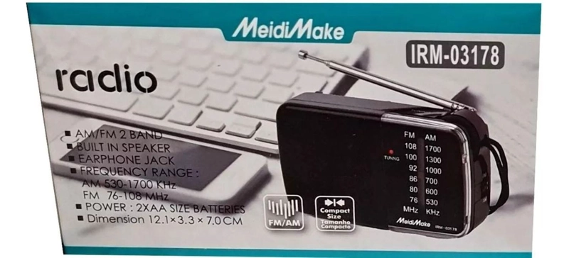 RADIO PORTATIL DE MANO A PILAS AM FM - 6