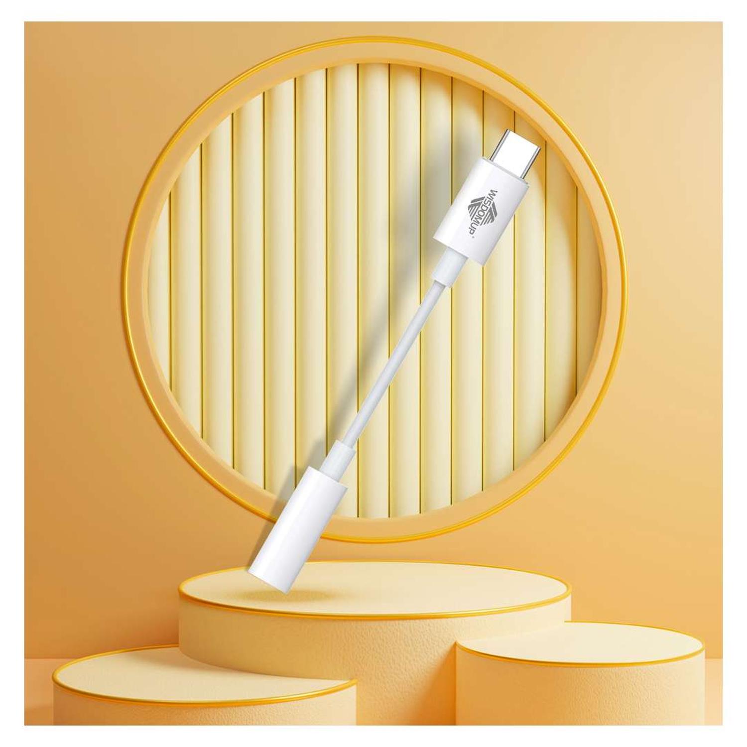 CABLE GEN ADAPTADOR TIPO C A JACK 3.5 AUDÍFONOS CELULAR YP-11 - 2