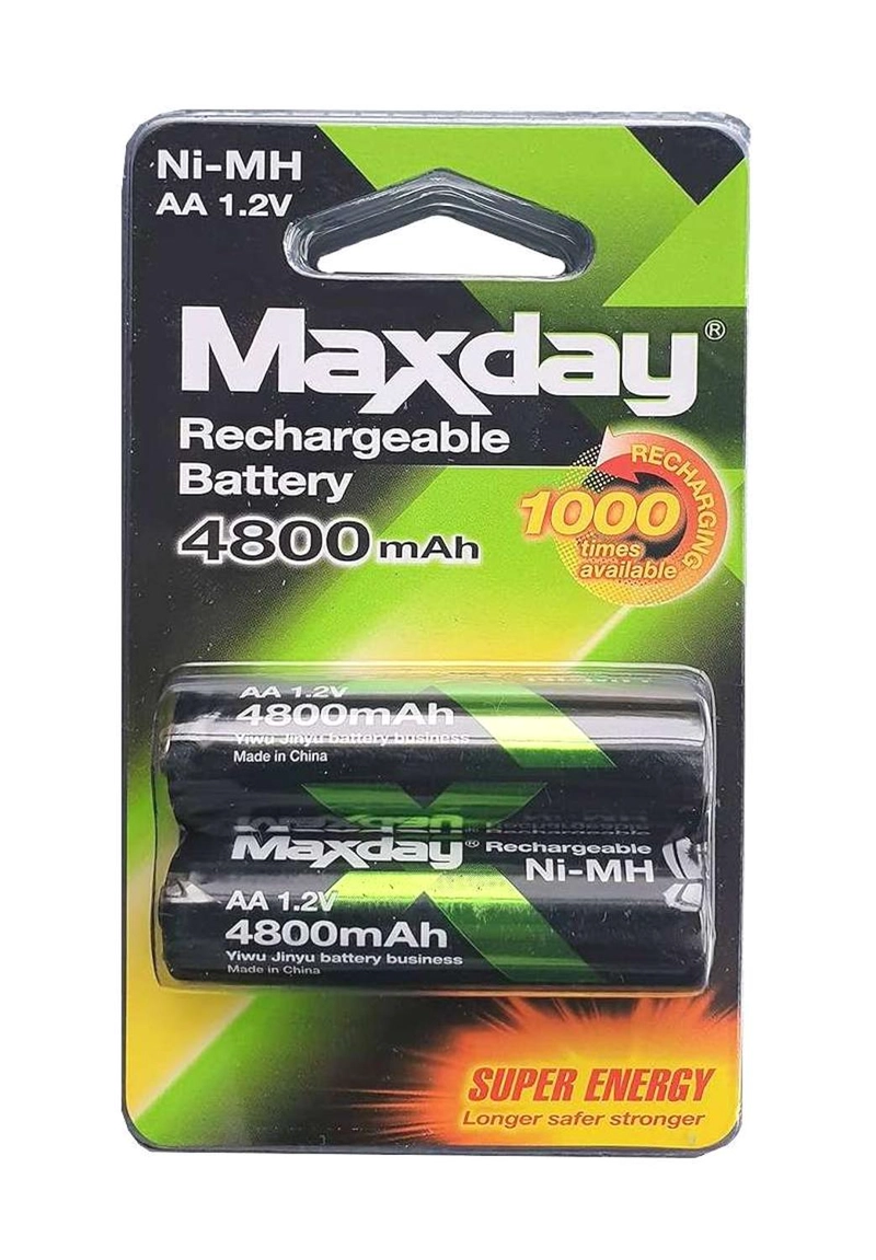 PACK DE 2 PILAS RECARGABLES MAXDAY AA 4800MAH MAXDAY AA - 3