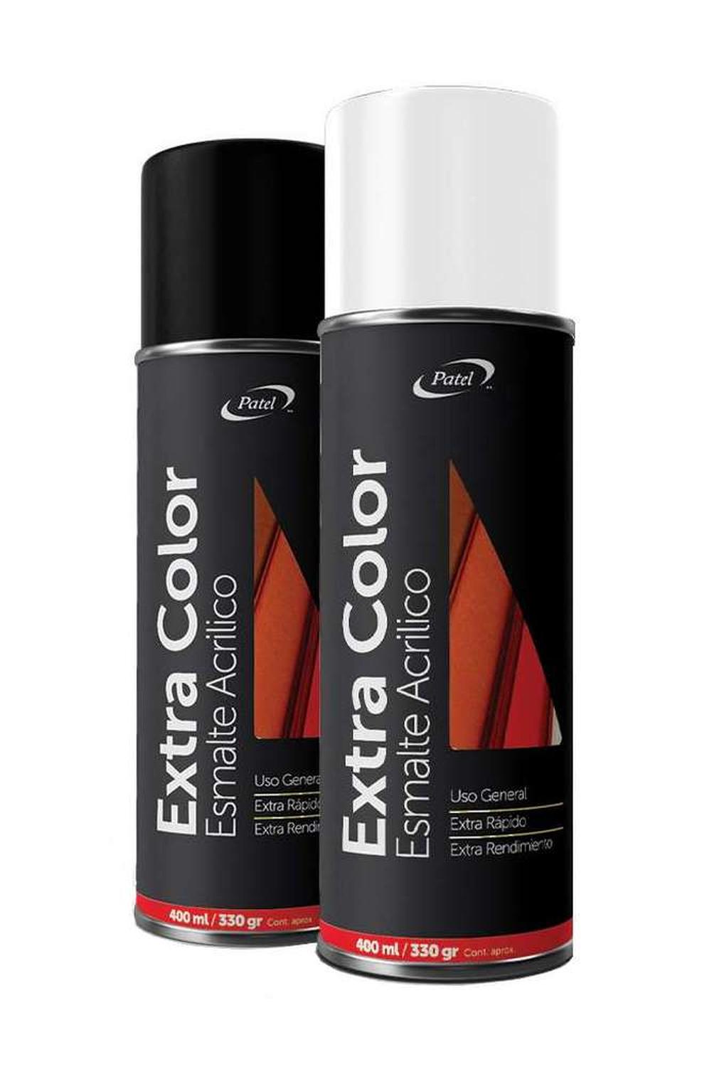 PINTURA EN SPRAY BRILLANTE INTERIOR EXTERIOR SECADO RAPIDO COLOR NEGRO - 2