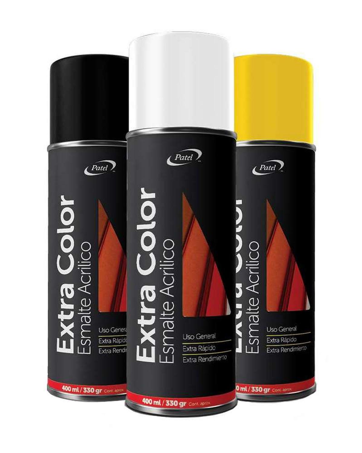 PINTURA EN SPRAY BRILLANTE INTERIOR EXTERIOR SECADO RAPIDO COLOR NEGRO - 3